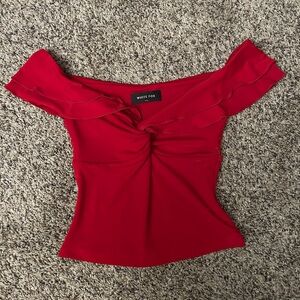 White fox Off-Shoulder Top